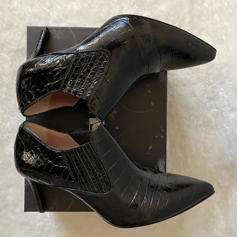Inez Marisol 70 in Black Croco Emboss size 10.5 standard - Picture 7 of 12